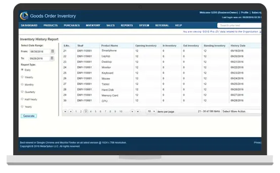 Goods Order Inventory System