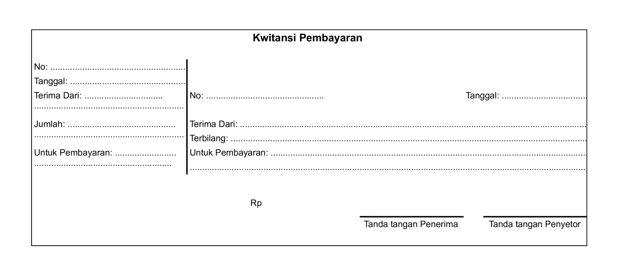 Download Kwitansi Kosong Berbagai Format